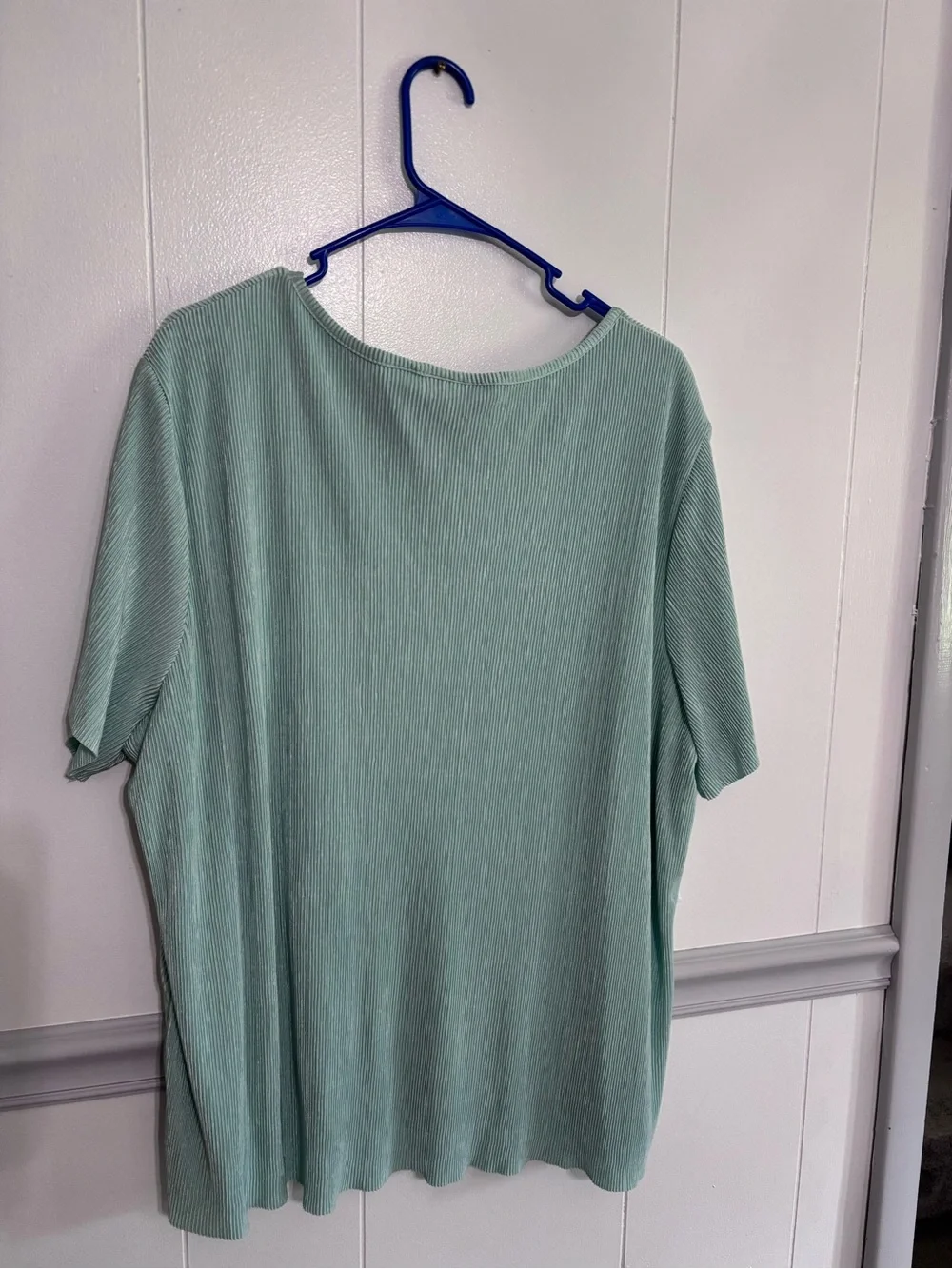 Alfred Dunner Mint Green Layered Ruffle Short Sleeve Top